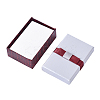 Kraft Cotton Filled Rectangle Cardboard Jewelry Set Boxes with Bowknot CBOX-N006-03-B-1