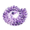 Transparent Electroplate Glass Beads Strands EGLA-N006-077E-2
