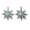 Tibetan Style Alloy Pave Imitation Turquoise Pendants LS-FIND-NH0001-01AS-1