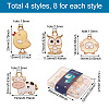 32Pcs 4 Style Alloy Enamel Pendants ENAM-BT0001-14-3