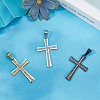 3Pcs 3 Colors 304 Stainless Steel Pendants STAS-BBC0007-18-7