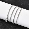 1.2MM 304 Stainless Steel Wheat Chain Necklaces for Men STAS-V011-03A-P-3