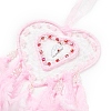 Heart Woven Web/Net with Feather Hanging Ornaments HJEW-G025-12A-2