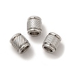 Non-Tarnish 201 Stainless Steel European Beads STAS-M089-02P-3