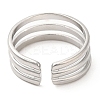 Non-Tarnish 304 Stainless Steel Open Cuff Rings RJEW-K245-84P-2