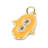 Brass Micro Pave Cubic Zirconia Pendants KK-H255-09G-03-2
