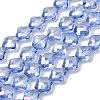 Electroplate Transparent Glass Beads Strands GL-CBA7A17-02A-09-1
