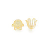 6-Petal Imitation Jelly Acrylic Bead Caps JACR-T002-02J-2