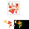 Glow in The Dark Mushroom Switch Wall Stickers MUSH-PW0001-083A-1