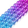 Baking Paint Transparent Glass Beads X-DGLA-M001-8mm-07-4