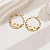 201 Stainless Steel Geometric Retro Casual Hoop Earrings for Women EP5008-2-1