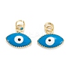 Brass Enamel Pendants KK-M220-03G-I-1