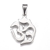 Tarnish Resistant Yoga 304 Stainless Steel Pendants X-STAS-I135-28P-1