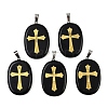 Natural Obsidian Pendants G-S392-01I-1