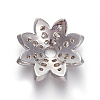 Brass Micro Pave Cubic Zirconia Bead Caps ZIRC-E158-12P-2