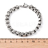 201 Stainless Steel Byzantine Chain Bracelets BJEW-B078-155P-3