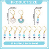24Pcs Alloy Enamel Pendant Locking Stitch Markers HJEW-HY00116-2