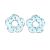 Transparent Printed Acrylic Beads OACR-H124-05B-04-1