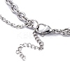 Non-Tarnish 304 Stainless Steel Double Layer Necklaces NJEW-M181-04P-6