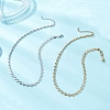 2Pcs 2 Colors 304 Stainless Steel Heart Link Chain Necklaces for Women NJEW-JN05898-1