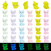 30Pcs 6 Colors Luminous Resin Fox Display Decoration CRES-DR0001-04-1