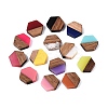 Opaque & Transparent Resin & Walnut Wood Cabochons RESI-N053-38-2