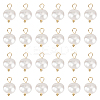 24Pcs Natural Pearl Two Sides Polished Charms PALLOY-HY00055-1