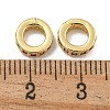 Rack Plating Brass Micro Pave Clear Cubic Zirconia Beads KK-U030-32G-02-2
