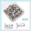120Pcs Iron Brooch Findings IFIN-SP0001-38P-2