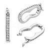Anti-Tarnish 3Pcs Sterling Silver Cubic Zirconia Twister Clasps STER-PH0001-58-1