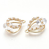 Golden Tone Brass Pendants X-GLAA-R212-08C-3