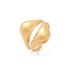 Teardrop 304 Stainless Steel Open Cuff Rings RJEW-R018-01G-02-4