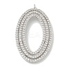 Rack Plating Brass Micro Pave Cubic Zirconia Pendants KK-L224-051P-1
