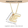 1pc Brass Chain with Alloy Letter Pendants Necklaces NJEW-LP0001-41E-G-2