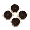 Natural Druzy Agate Links Connectors G-T131-86D-1