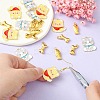 20Pcs 4 Styles Alloy Enamel Pendants ENAM-CJ0004-48-5