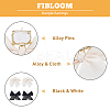 2 Pairs 2 Colors Alloy Dangle Stud Earrings with Cloth Bowknot Charms EJEW-FI0003-28-3