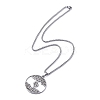 Non-Tarnish 201 Stainless Steel Pendant Necklaces NJEW-C042-07P-3