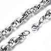 Non-Tarnish 201 Stainless Steel Rope Chain Bracelet for Men Women BJEW-S057-74-3