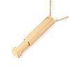 Ion Plating(IP) 304 Stainless Steel Rectangle Bar Pendant Necklace NJEW-P262-18-4