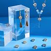 12Pcs 2 Colors 304 Stainless Steel Clear Cubic Zirconia Connector Charms STAS-UN0037-33-2