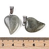 Natural Labradorite Heart Pendants G-H073-03P-08-3