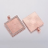 Alloy Pendant Cabochon Settings LS-X-ALRI-TAC0001-05A-RG-1