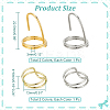  4Pcs 4 Styles Brass Finger Nail Tip Claw Rings MRMJ-NB0001-23-2
