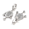 Hollow Hamsa Hand 304 Stainless Steel Dangle Earrings EJEW-L283-079P-2
