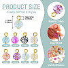 80Pcs 8 Styles Crackle Transparent Glass Charms PALLOY-TAC0292-4