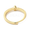 Rack Plating Brass Clear Cubic Zirconia Number 6 Adjustable Rings for Women RJEW-S407-09G-06-3