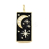Brass Micro Pave Cubic Zirconia Pendants KK-S523-09G-1