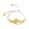 Handmade Dry Pressed Flower Link Bracelet for Girl Women LS-BJEW-C004-01D-1