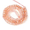Anti-Tarnish Electroplate Glass Imitation Jade Beads Strands EGLA-T029-6mm-13H-2